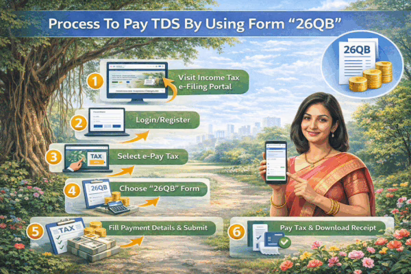 PROCESS TO PAY TDS BY USING FORM “26QB”