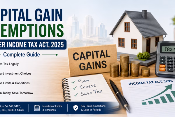 Capital Gain Exemptions Under Income Tax Act, 2025 Complete Guide