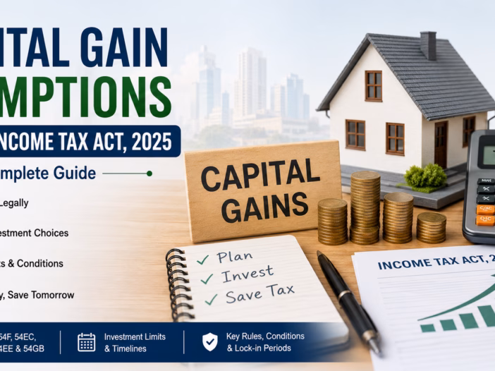 Capital Gain Exemptions Under Income Tax Act, 2025 Complete Guide