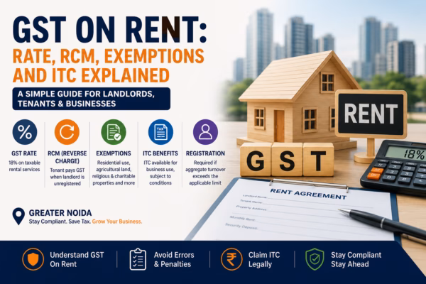 GST on Rent Rate, RCM, Exemptions and ITC Explained