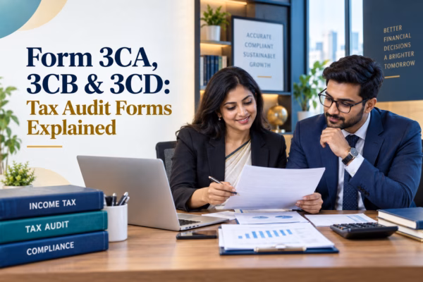 Form 3CA, 3CB & 3CD Tax Audit Forms Explained