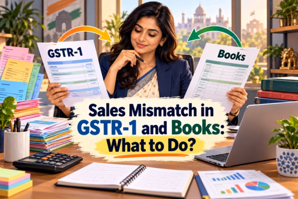 Sales Mismatch in GSTR-1 and Books What to Do