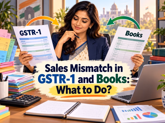 Sales Mismatch in GSTR-1 and Books What to Do